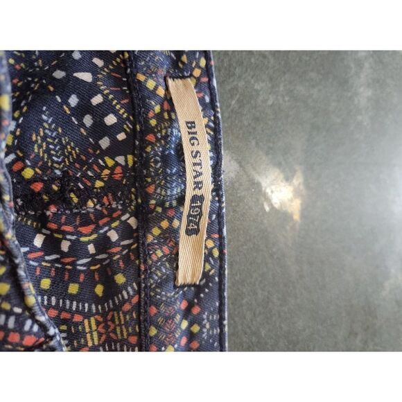 Big Star mosaic multi color  skinny jeans sz 28 - Picture 2 of 5